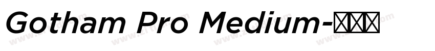 Gotham Pro Medium字体转换